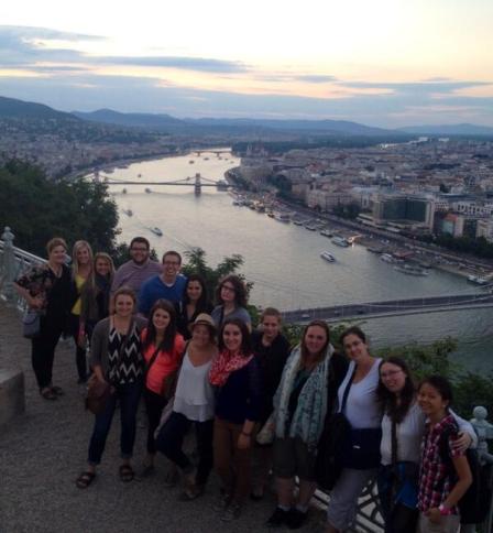 Figure 1: CETS group 2014. View of Budapest from the Citadella.