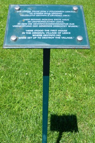 Figure 5: An info sign at the Lidice Memorial.