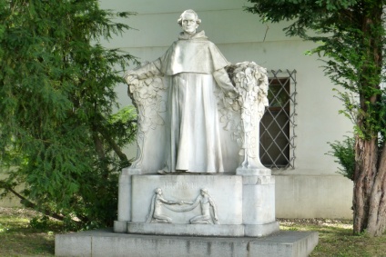 Figure 2: Statue of Gregor Mendel at the Abbey of St. Thomas.
