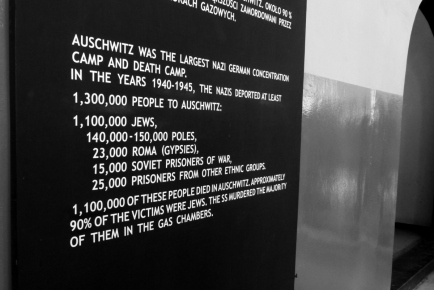 Figure 1: A sign in the exhibition at Auschwitz Museum.